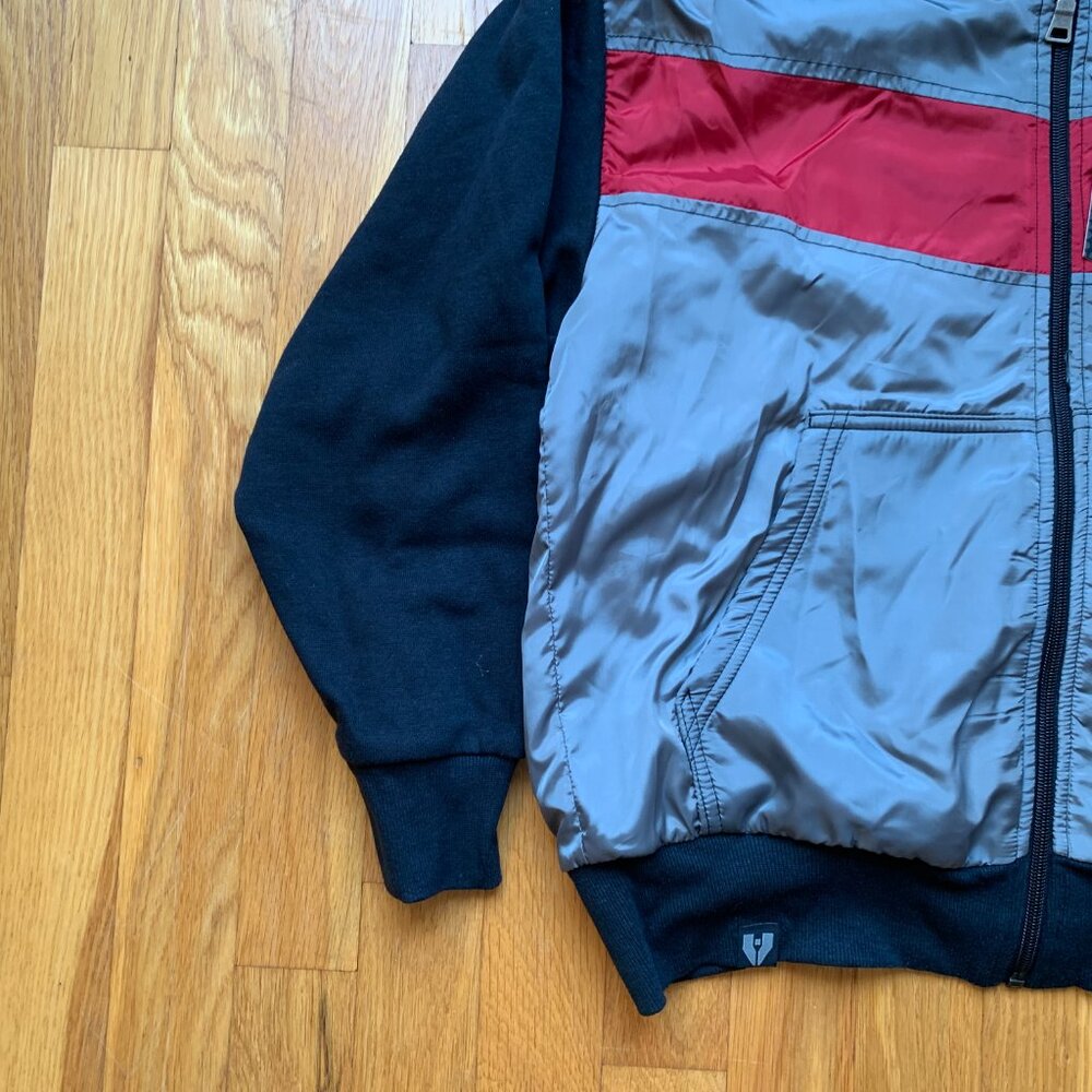 NWT Velocity Zip Up Jacket Kids Small Grey Red Black - Picture 3 of 11